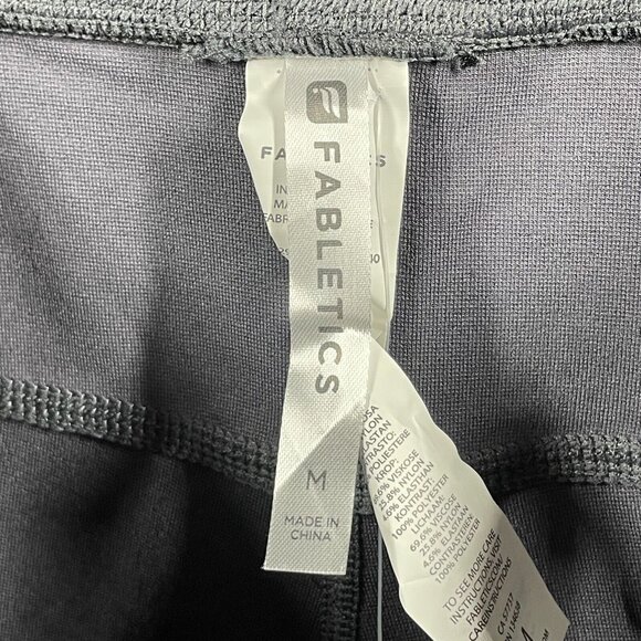 NEW Fabletics Pants Womens Medium gray black ponte knit athletic leggings - Picture 4 of 11